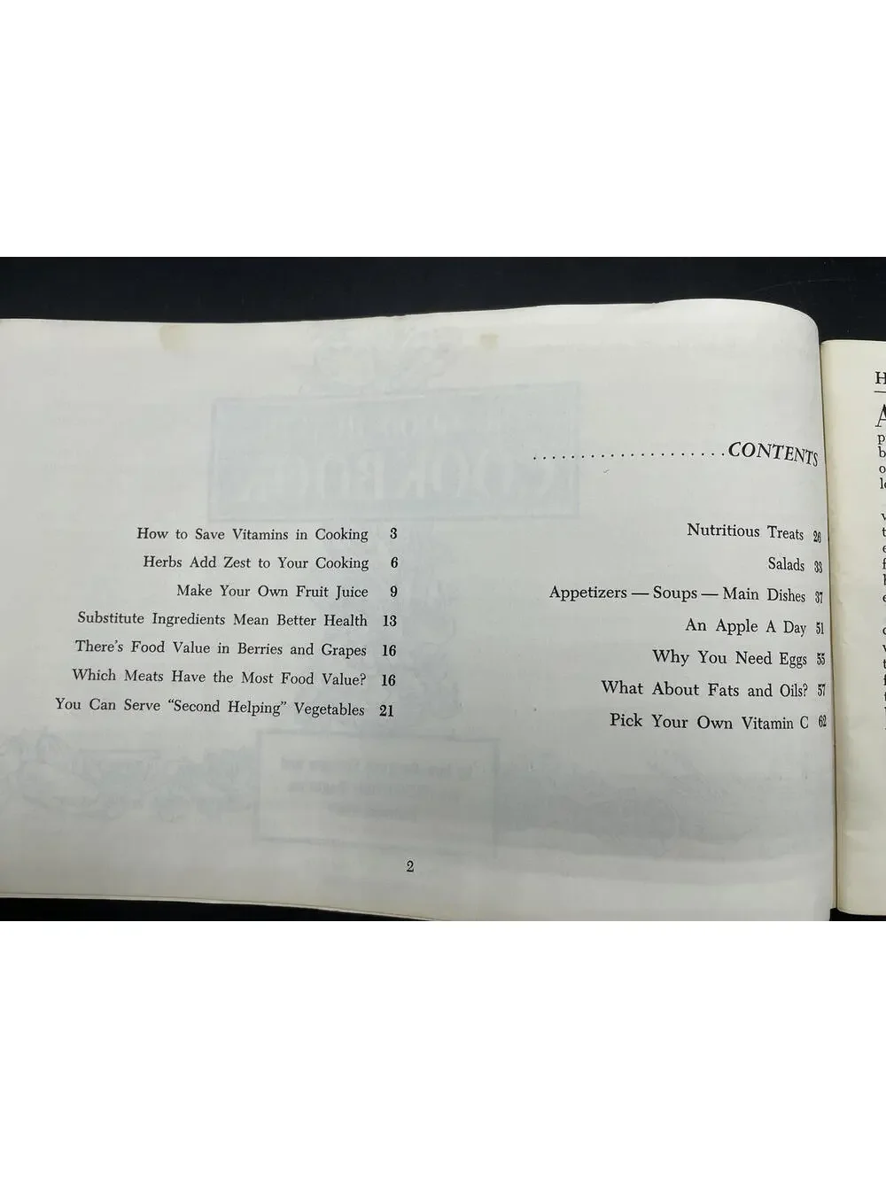 Vintage 1962 Good Health Cookbook - Mid Century Healthy Recipes